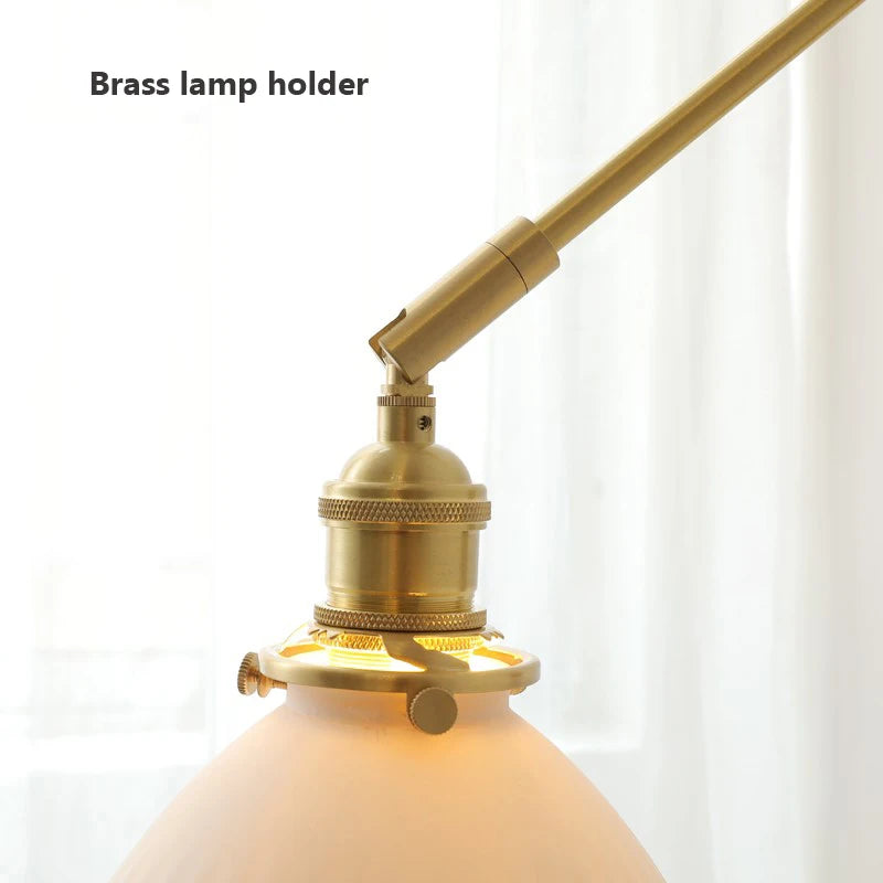Vaxreen Nordic Copper Ceramic LED Bedside Wall Light Adjustable Switch E27