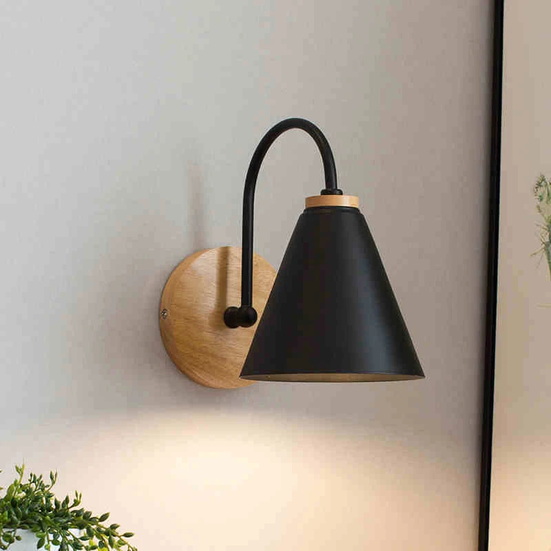Vaxreen Wooden Wall Light Bedside Sconce Modern Nordic Macaroon Lamp