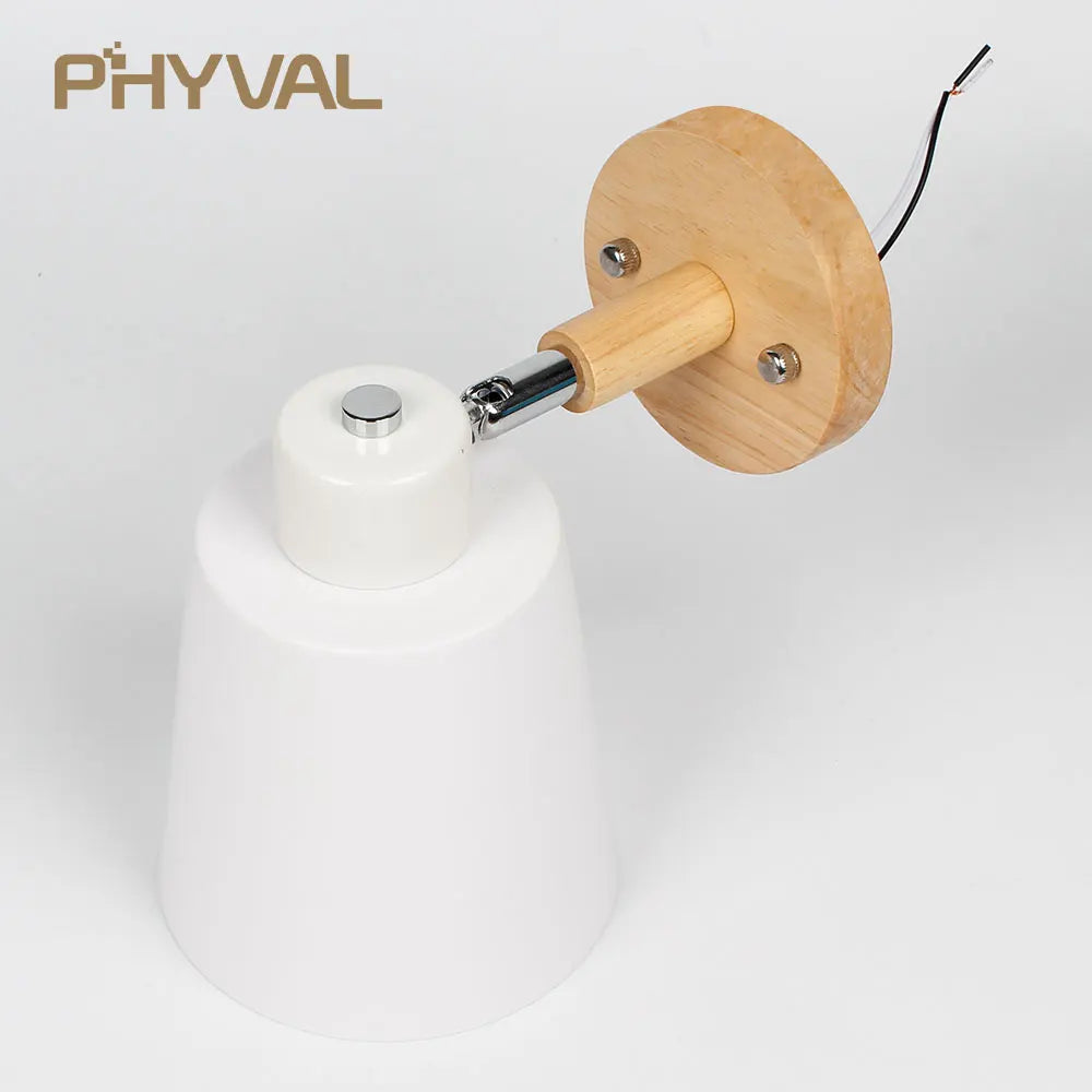 Modern Nordic Bedside Wall Light in 6 Colors with Switch, Vaxreen Brand
