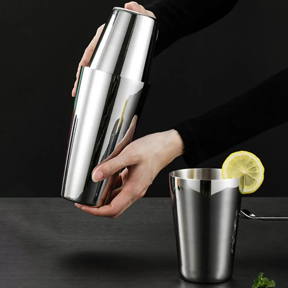 Vaxreen Stainless Steel Cocktail Shaker: Two-piece Leak-Proof Drink Mixer
