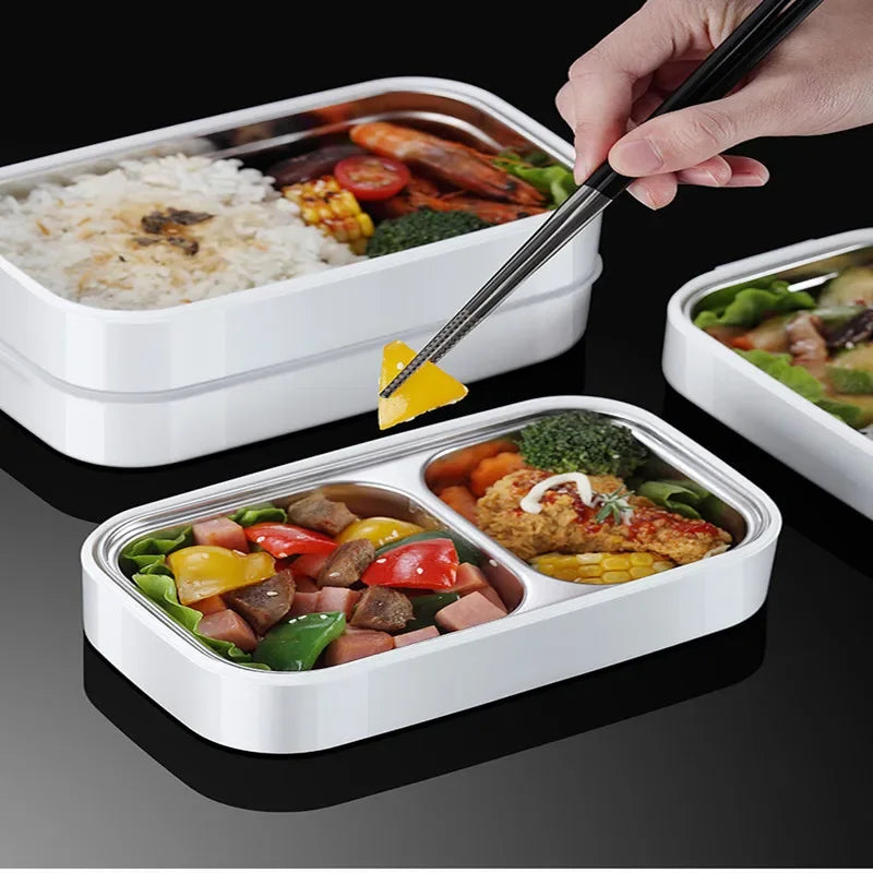 Vaxreen Double Layer Stainless Steel Lunch Box for Kids Office Picnic Fruit Storage