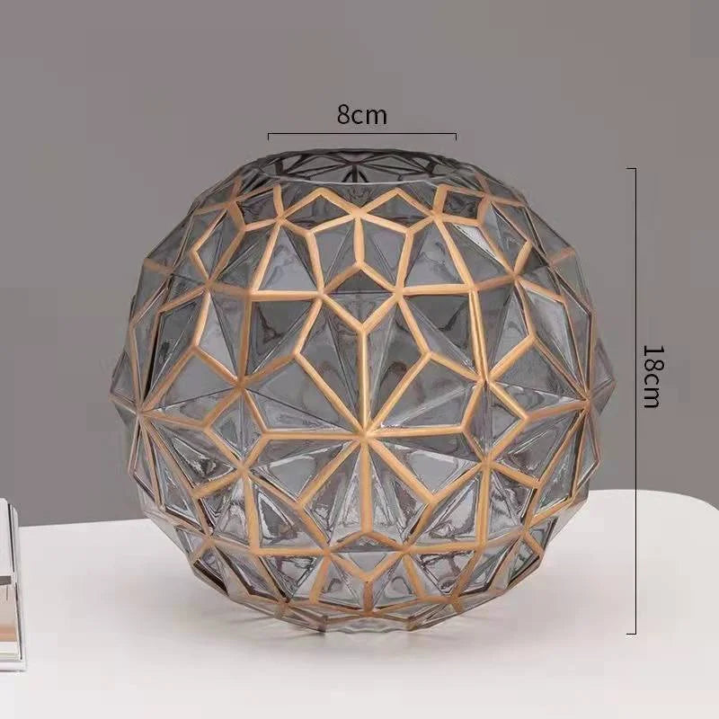 Nordic Glass Vase for Living Room Decor by Vaxreen