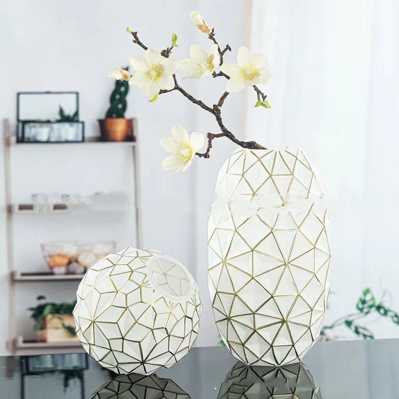 Nordic Glass Vase for Living Room Decor by Vaxreen