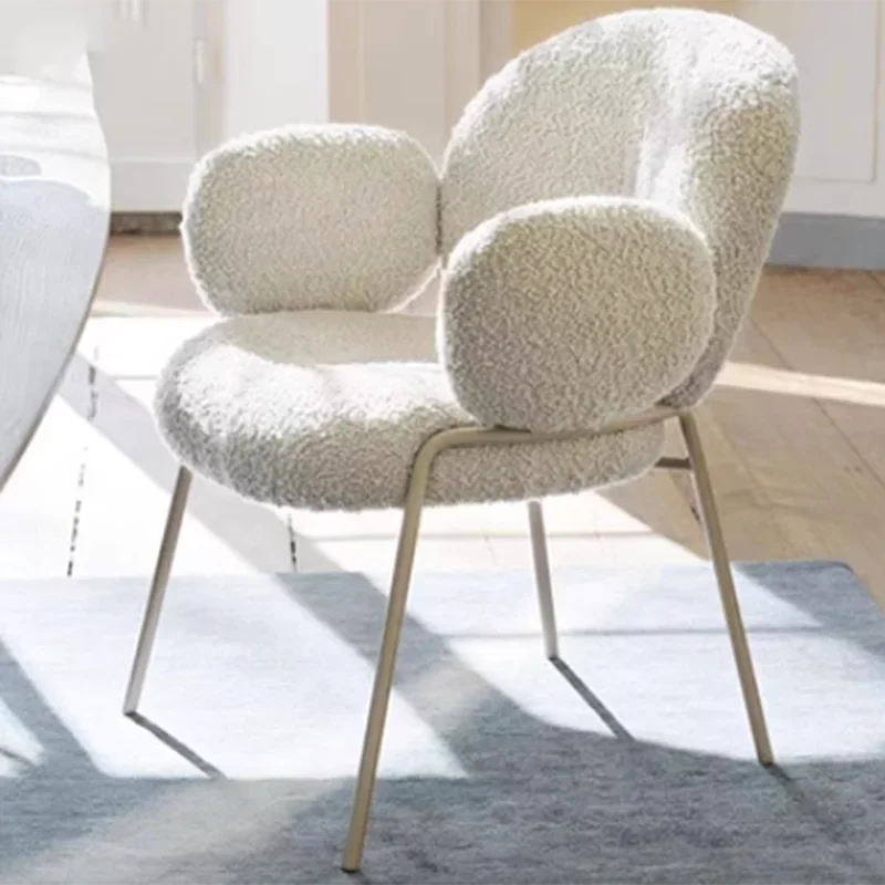 Vaxreen Modern White Velvet Dining Room Chairs Nordic Home Furniture