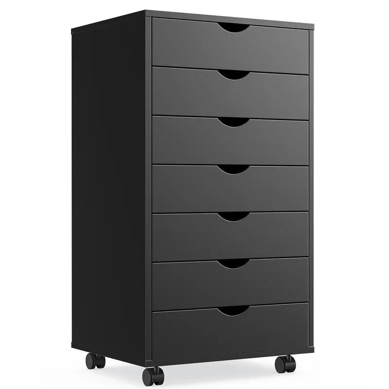 Vaxreen Wooden Dresser with Drawer Chest and Wheels for Bedroom Organization