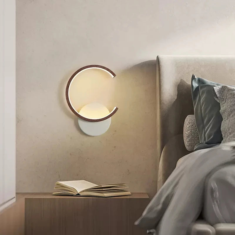 Vaxreen Modern Nordic Wood Wall Lamp for Bedside and Home Lighting