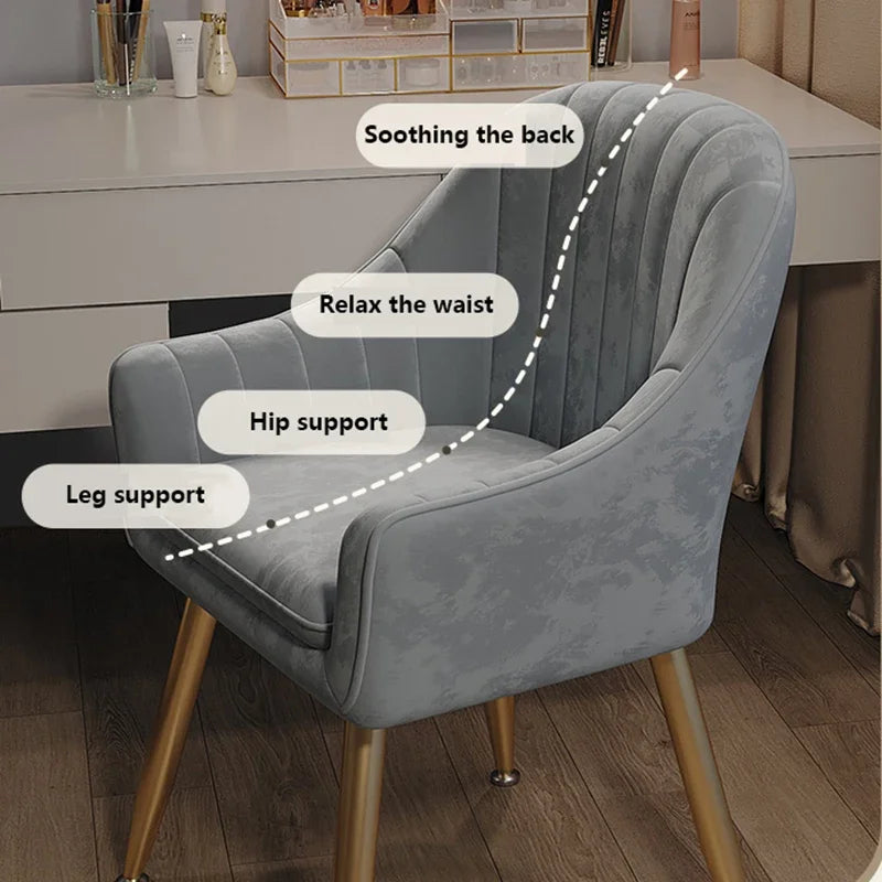 Vaxreen Nordic Velvet Relaxing Armchair for Modern Living Room