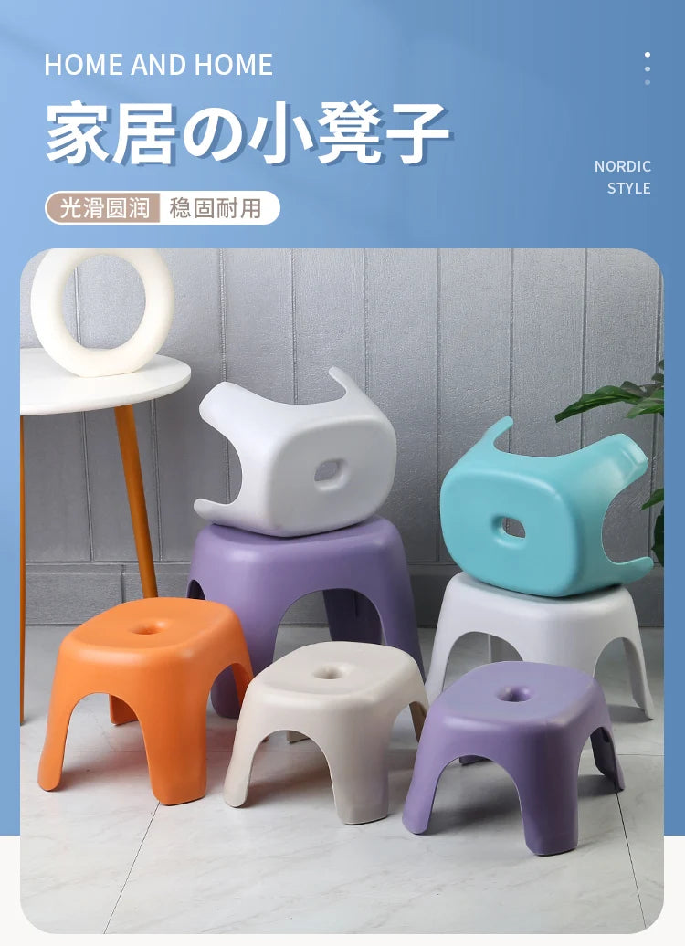 Vaxreen Stackable Kids Stool Thick Plastic Short Bench Chair for Bathing and Household