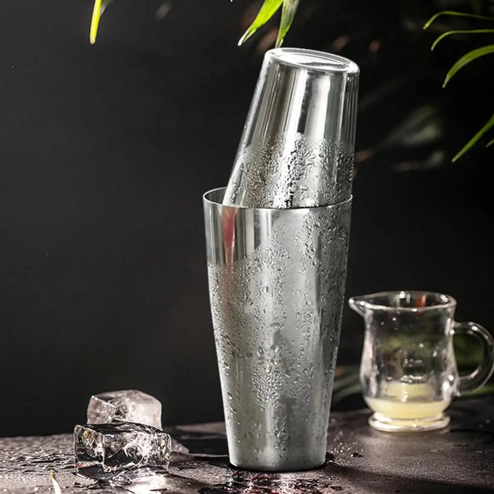 Vaxreen Stainless Steel Cocktail Shaker: Two-piece Leak-Proof Drink Mixer