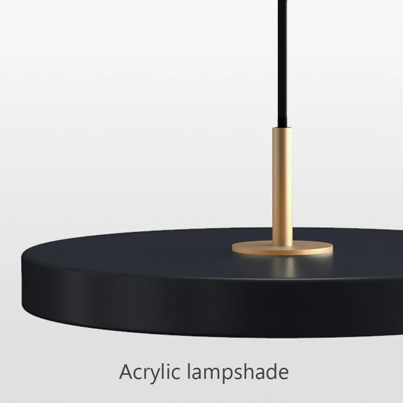 Vaxreen Nordic LED Pendant Light: Stylish Disc Hanging Fixture for Home Decor
