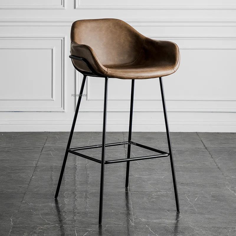 Vaxreen Nordic High Bar Stools Metal Luxury Accent Modern Designer Furnitures