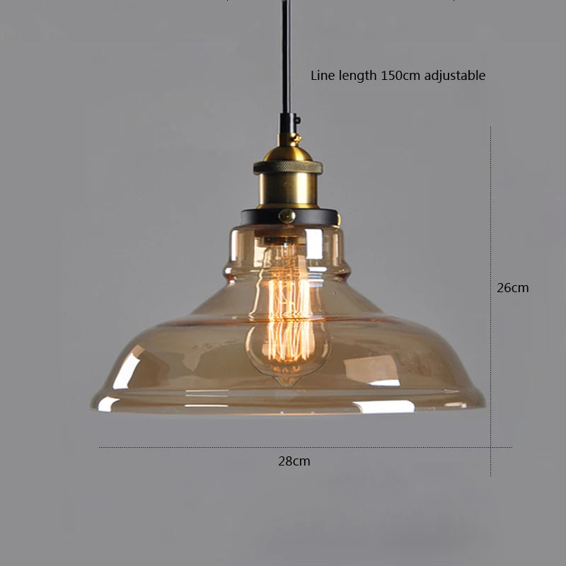 Vaxreen Smoke Grey Glass Pendant Light Loft Luminaire for Modern Home Decor
