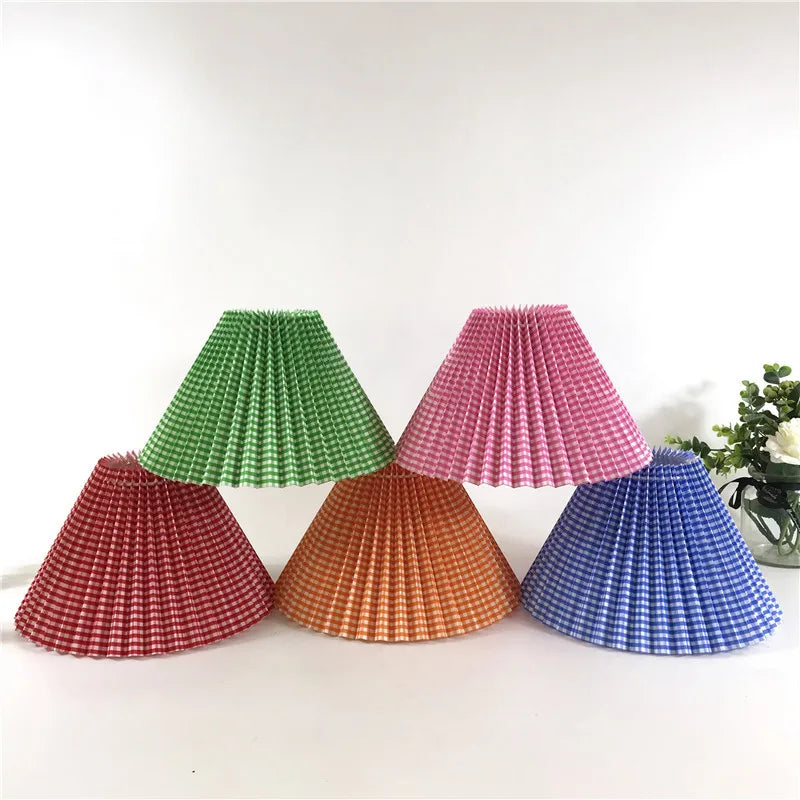 Vaxreen Japanese Style Table Lamp Shade Pleated Fabric Cover Anti-Glare Creative Desk Lamp