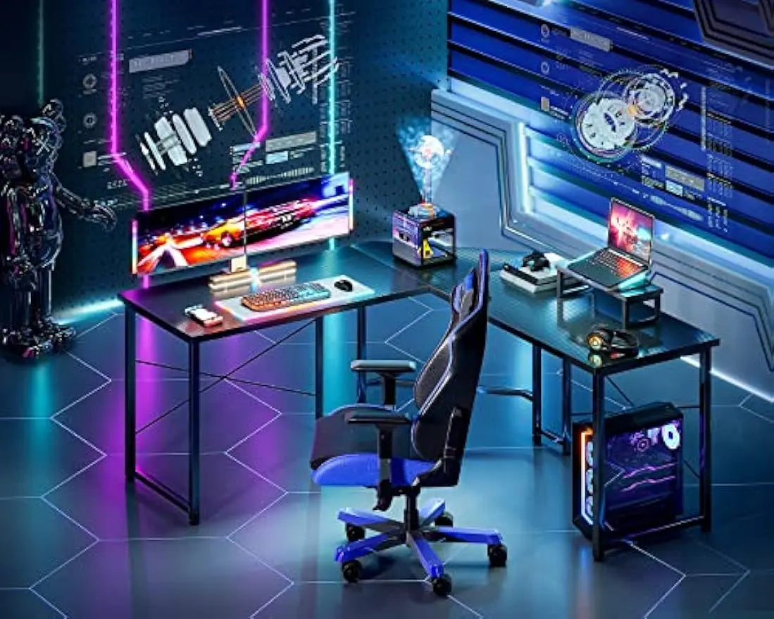 Vaxreen 51" L-Shaped Gaming Desk with Monitor Stand for Home Office