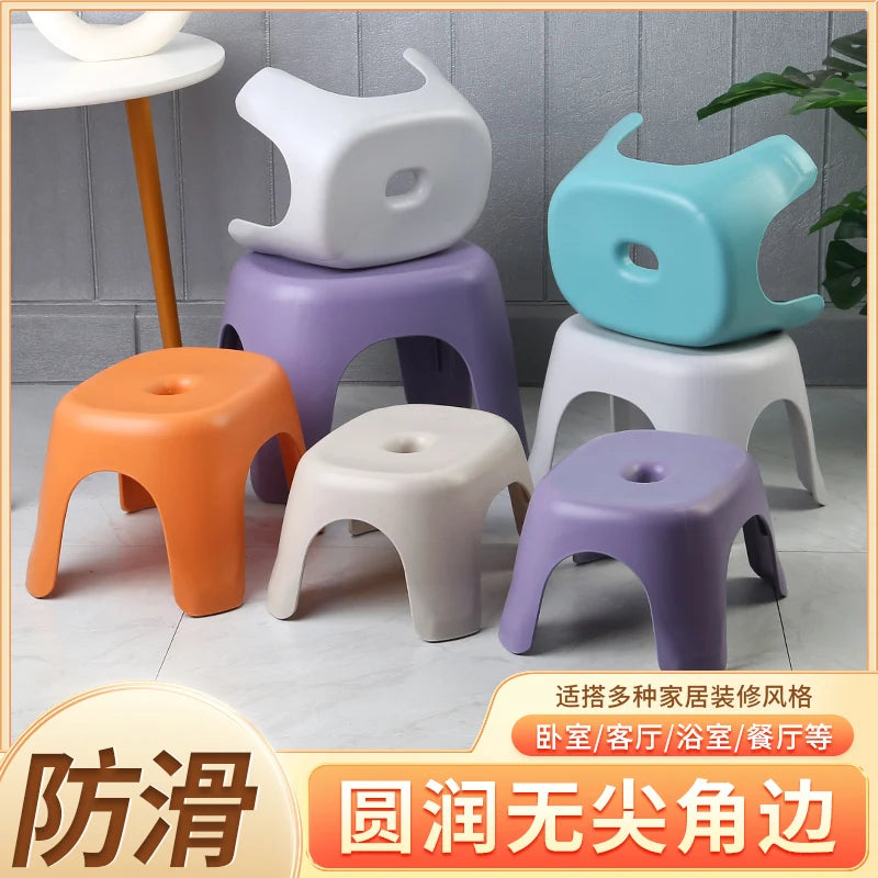 Vaxreen Stackable Kids Stool Thick Plastic Short Bench Chair for Bathing and Household