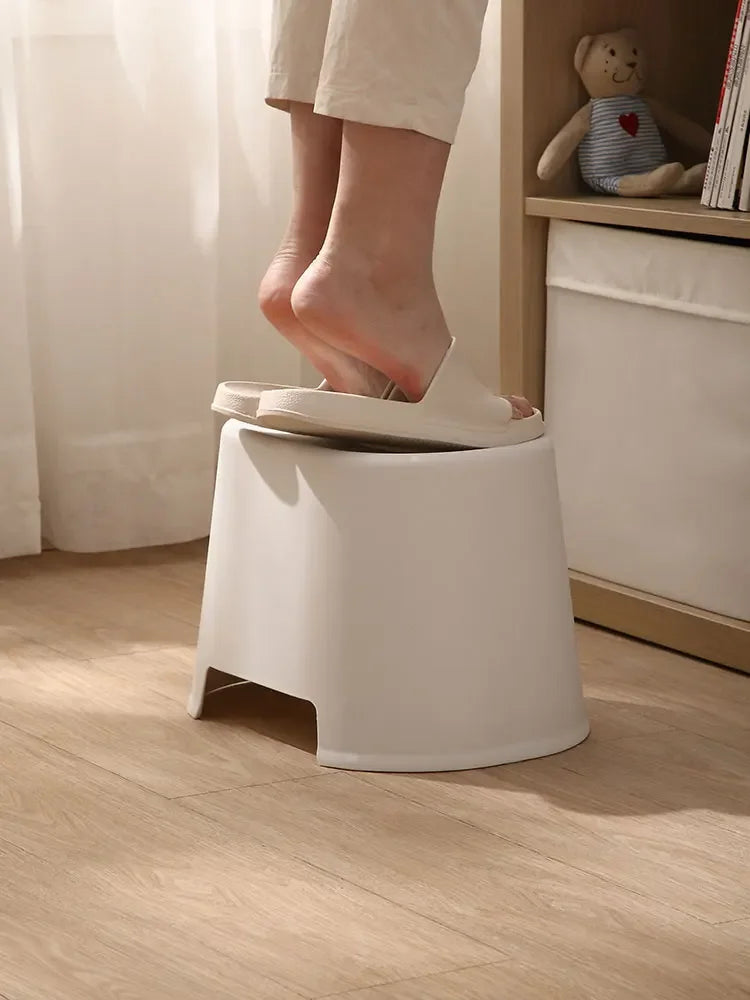 Vaxreen Plastic Small Stool Thick Portable Bathroom Small Bench Round