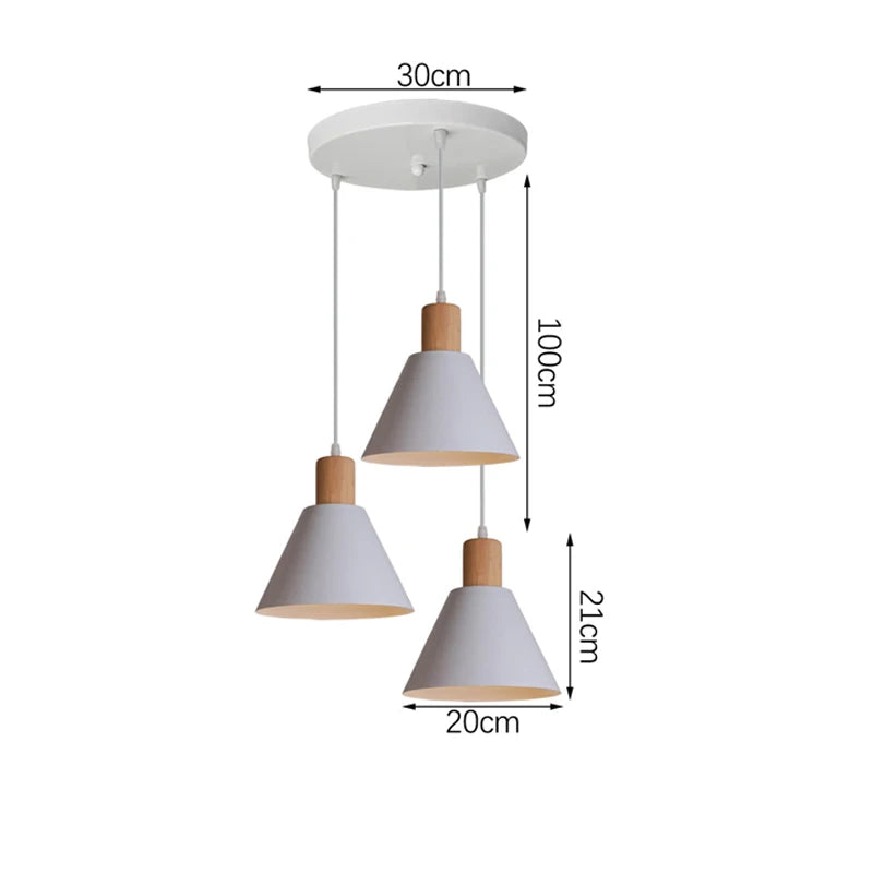 Vaxreen Nordic White LED Pendant Lights for Modern Living Room Bedroom Decor