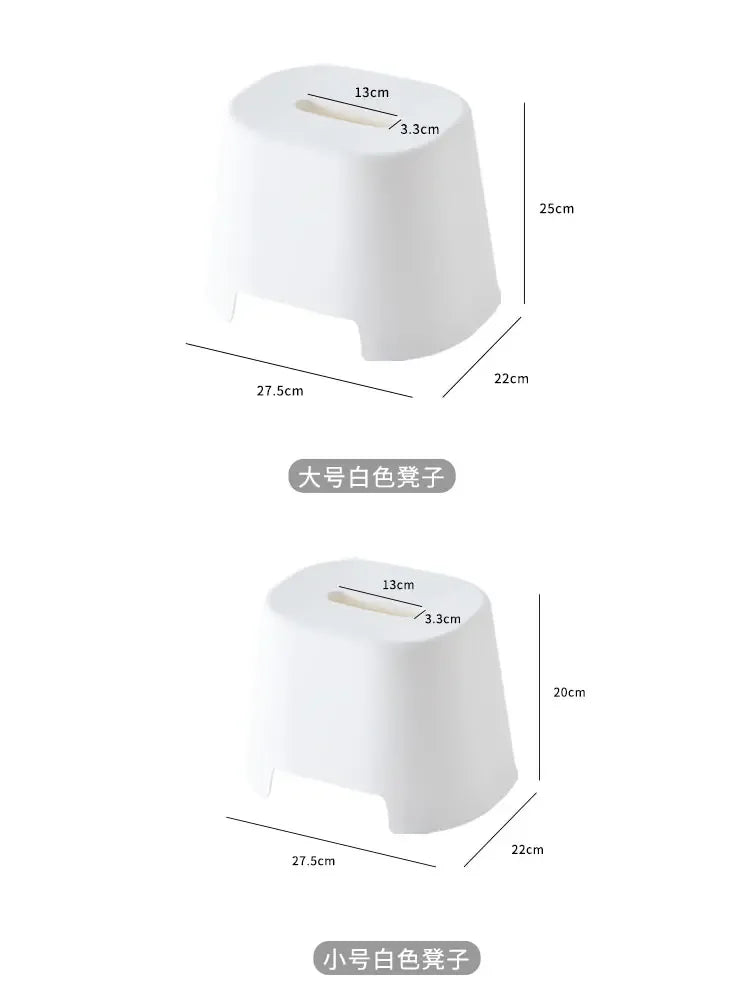 Vaxreen Plastic Small Stool Thick Portable Bathroom Small Bench Round