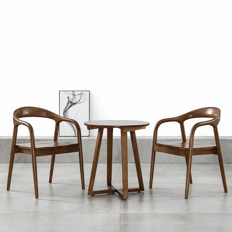 Vaxreen Nordic Wooden Armchair Modern Garden Living Room Furniture