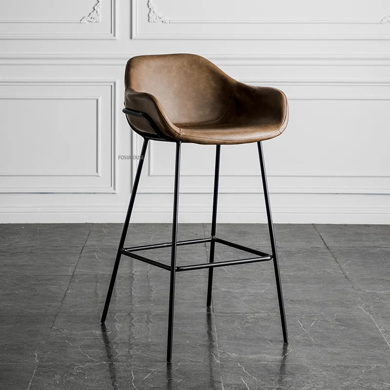 Vaxreen Nordic High Bar Stools Metal Luxury Accent Modern Designer Furnitures