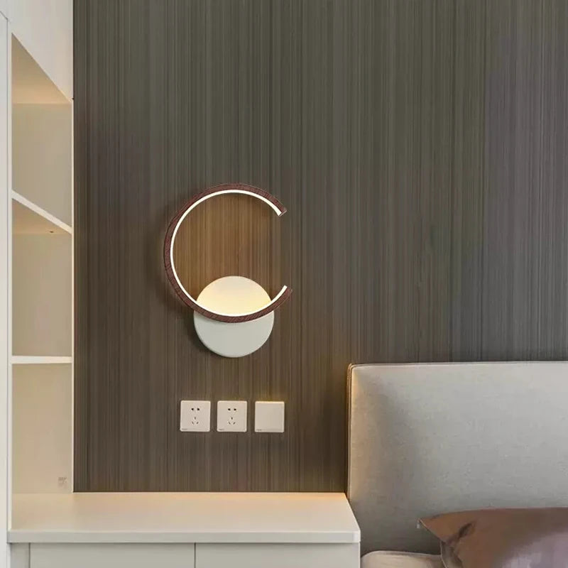 Vaxreen Modern Nordic Wood Wall Lamp for Bedside and Home Lighting