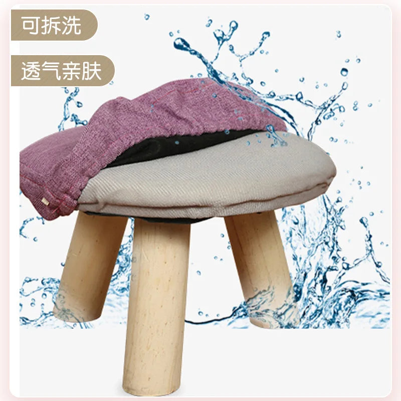 Vaxreen Solid Wood Mushroom Stool - Cute, Creative & Comfortable Sitting Bench