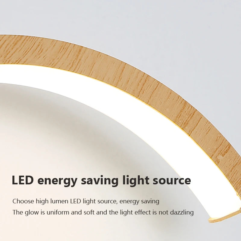 Vaxreen Modern Nordic Wood Wall Lamp for Bedside and Home Lighting
