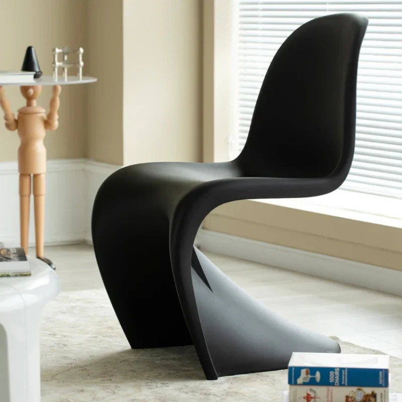 Vaxreen Nordic Plastic Dining Chairs Modern Designer Accents Home Furniture Balcony Patio
