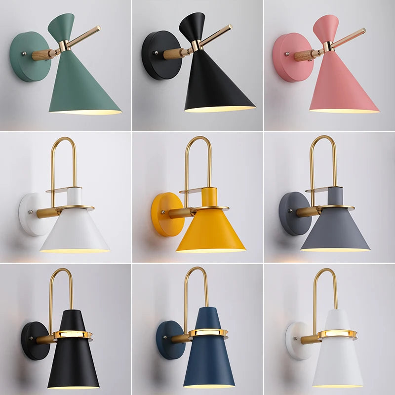 Vaxreen Macaron Horn Wall Lamp: Modern Aesthetic Sconce for Home, Bar, and Restaurant
