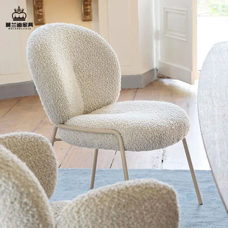 Vaxreen Modern White Velvet Dining Room Chairs Nordic Home Furniture