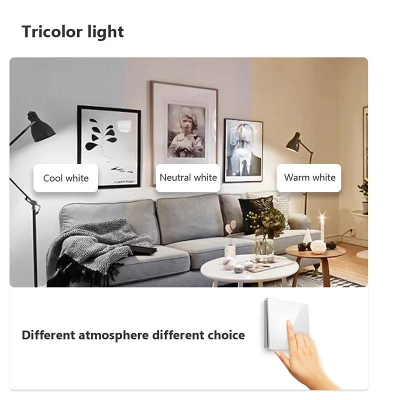 Vaxreen Nordic Glass LED Wall Lamps with Switch - Creative Bedroom Sconce