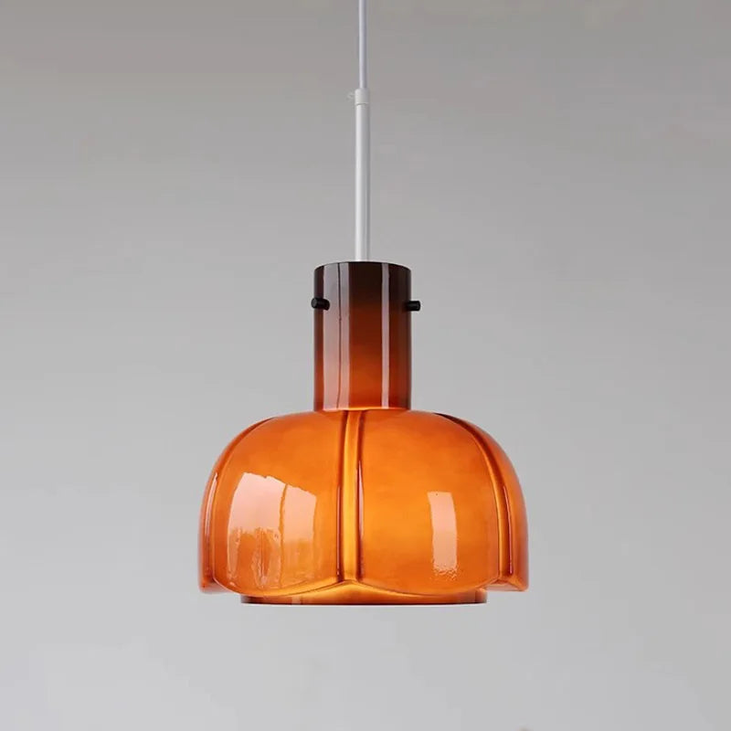Vaxreen Nordic Glass Pendant Light Medieval Bud Lamp for Restaurant, Cafe, Bar
