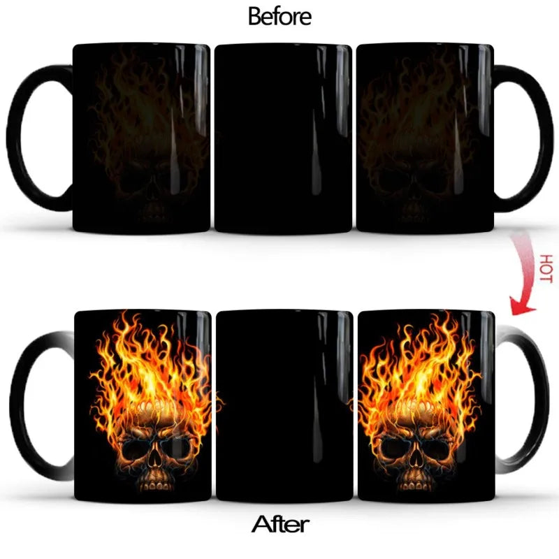 Vaxreen 400ml Color Changing Ceramic Mug - Christmas Animal Cartoon Design