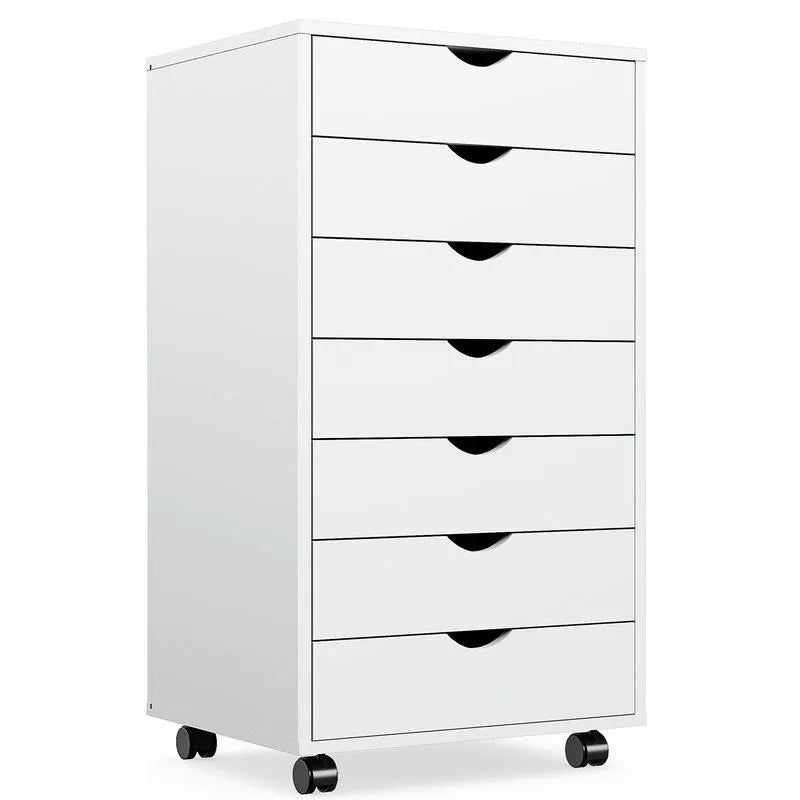 Vaxreen Wooden Dresser with Drawer Chest and Wheels for Bedroom Organization