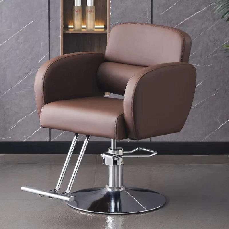Vaxreen Vintage Barber Chair: Luxury Leather Swivel Professional Hairdressing Equipment