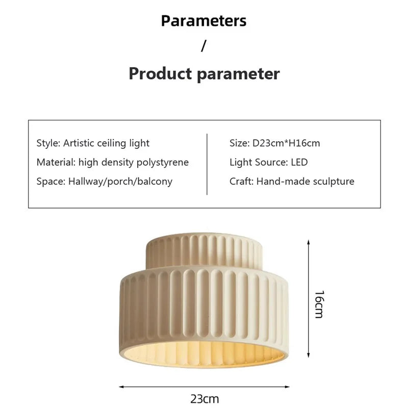 Vaxreen Creamy Wind LED Ceiling Light for Bedroom Home Decor