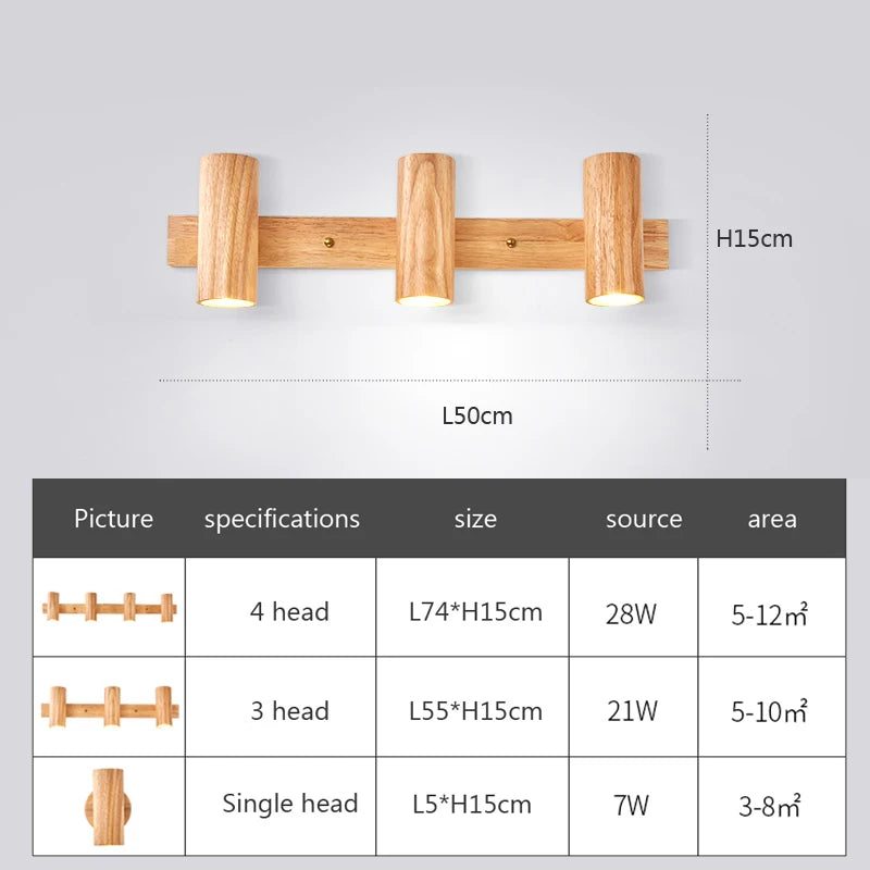 Nordic Rotatable LED Wall Lamp for Living Room