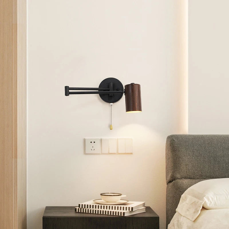 Vaxreen Swing Arm Nordic Wall Lamp for Bedroom Study LED Eye Protection