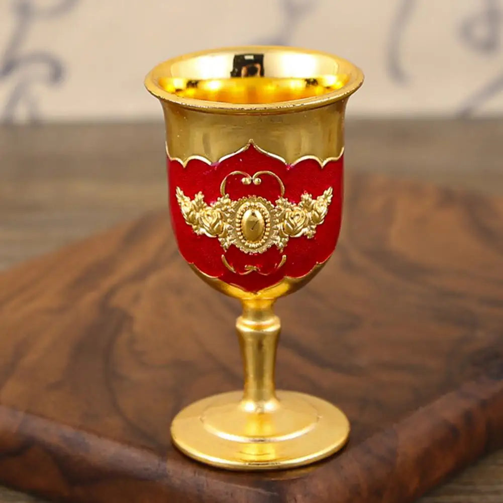 Vaxreen Vintage European Style Wine Glass Zinc Alloy Drinking Goblet