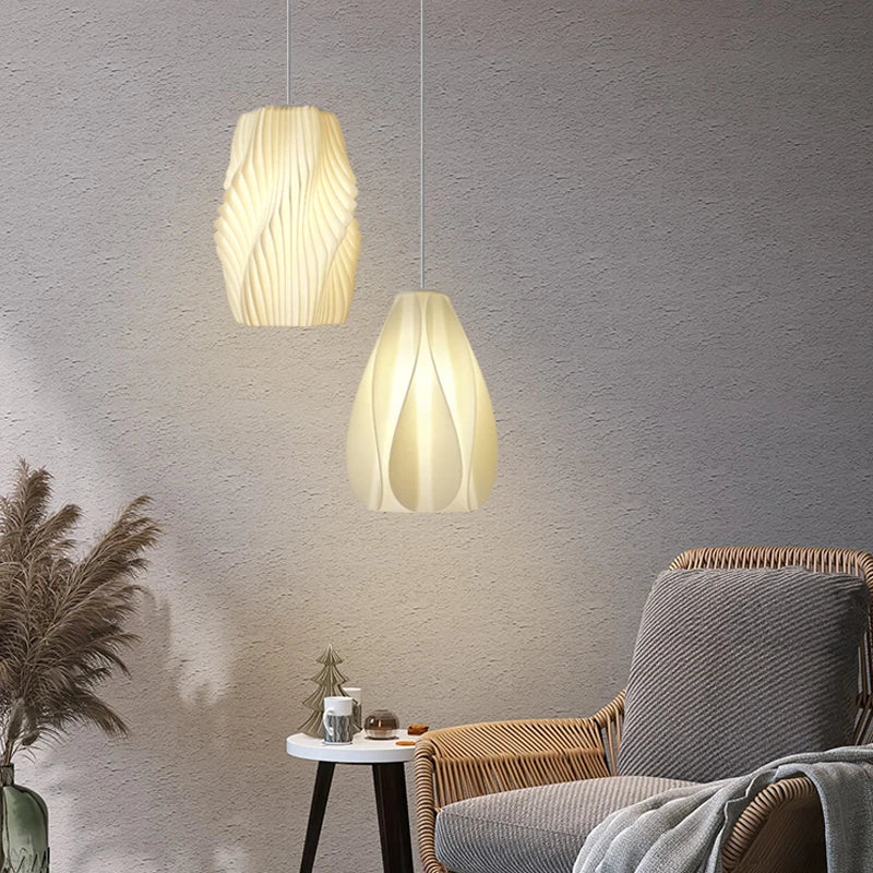 Vaxreen Nordic Pendant Lights with 3D Printing and 3 Colors Bulb