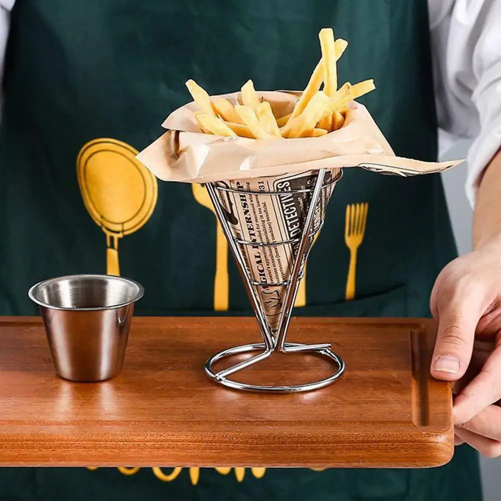 Vaxreen Metal French Fries & Chicken Display Rack with Cup Holder