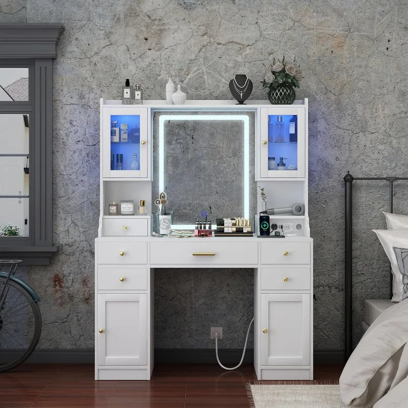 Vaxreen Lighted Makeup Vanity Desk with Touch Button Control