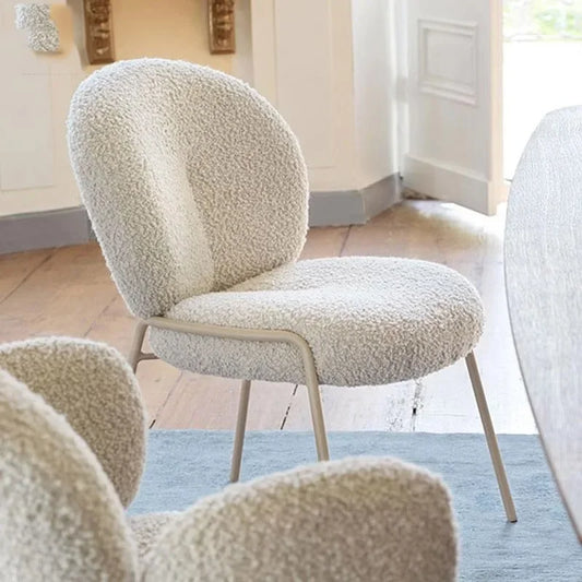 Vaxreen Modern White Velvet Dining Room Chairs Nordic Home Furniture