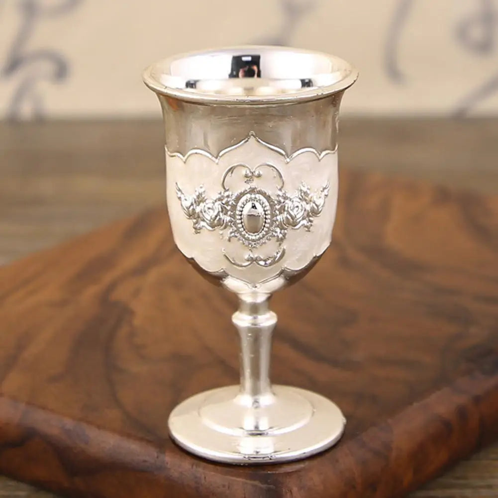 Vaxreen Vintage European Style Wine Glass Zinc Alloy Drinking Goblet