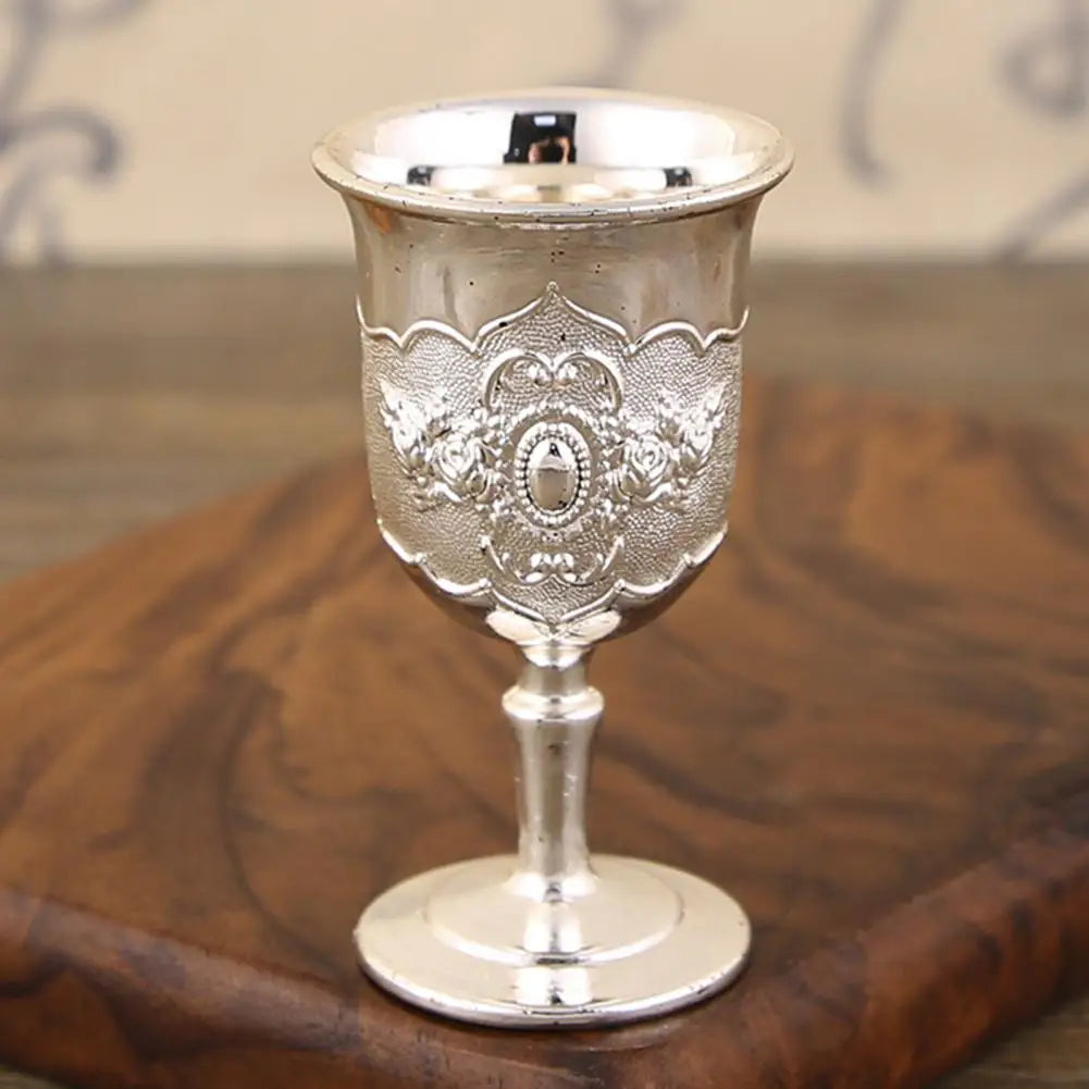 Vaxreen Vintage European Style Wine Glass Zinc Alloy Drinking Goblet