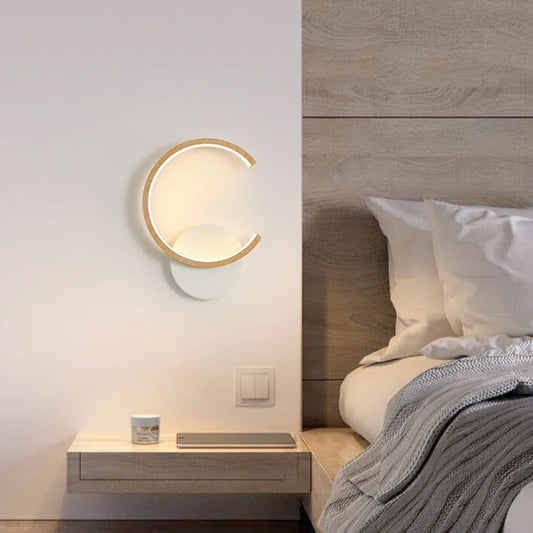 Vaxreen Modern Nordic Wood Wall Lamp for Bedside and Home Lighting