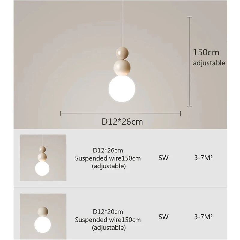 Vaxreen Macaroon Nordic LED Pendant Light for Bedroom Living Room Minimalist Decor