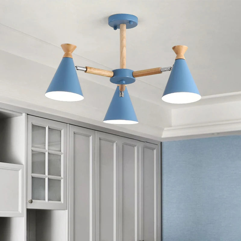 Vaxreen Nordic LED Wood Pendant Lamp for Home Decor