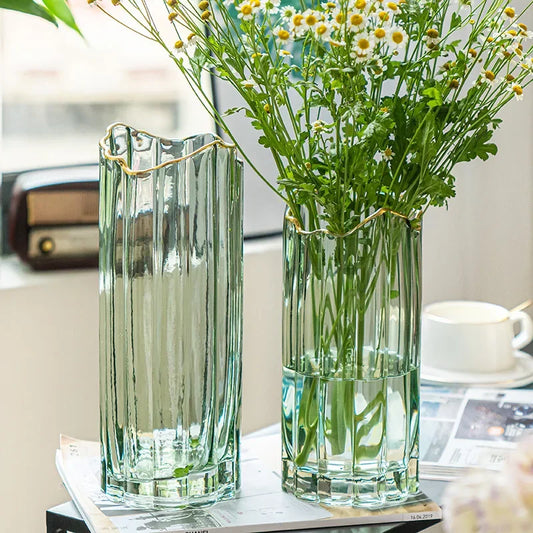 Clear Glass Vase for Home Decor by Vaxreen: Nordic Style Hydroponic Tabletop Flower Vase