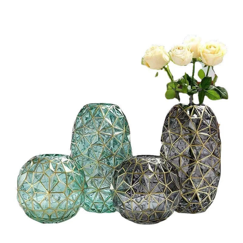 Nordic Glass Vase for Living Room Decor by Vaxreen